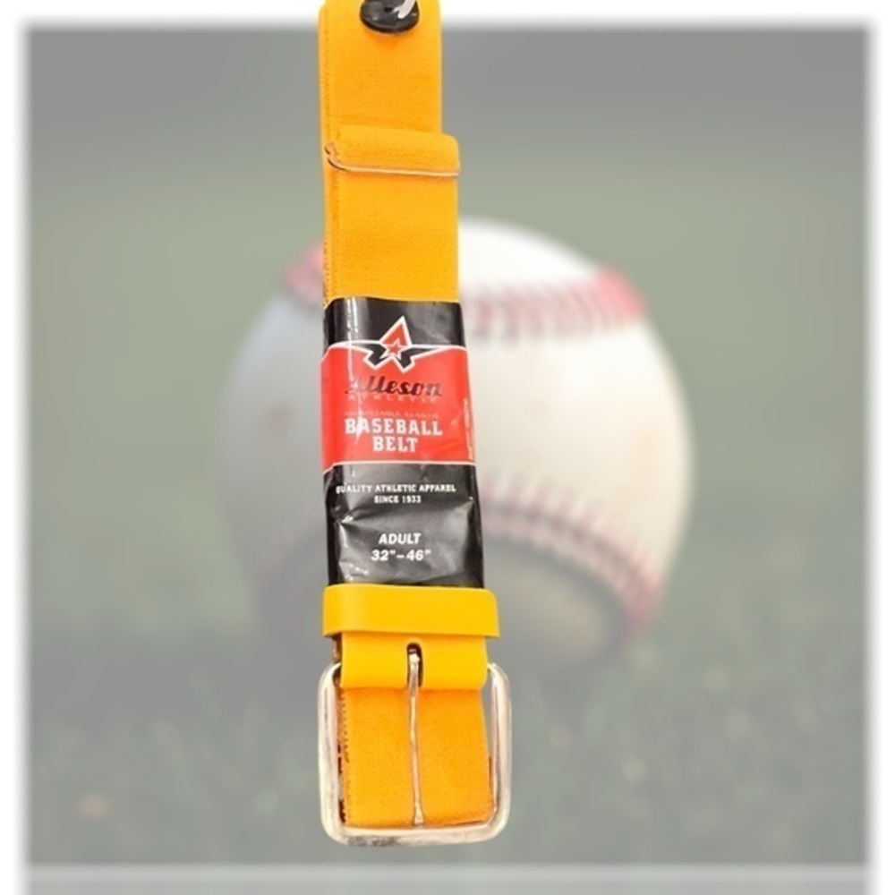 Alleson Athletic Adult Adjustable Elastic Baseball Belt Fits 32-46” Gold‎ Yellow